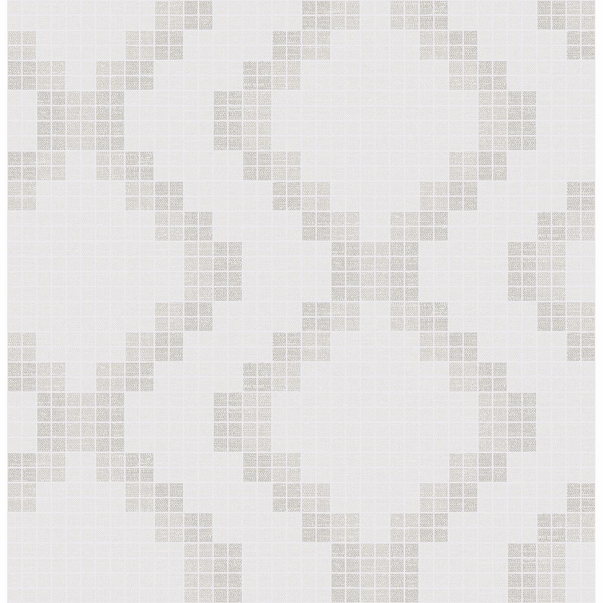 mosaic-taupe-grid-wallpaper-york-wallcoverings-2716-23865 - York Wallcoverings Papel pintado