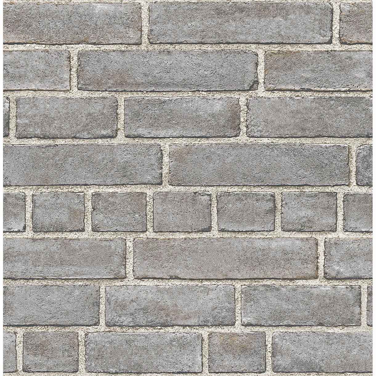 Façade Grey Brick Wallpaper - York Wallcoverings - 2540-24050 - York Wallcoverings Wallpaper