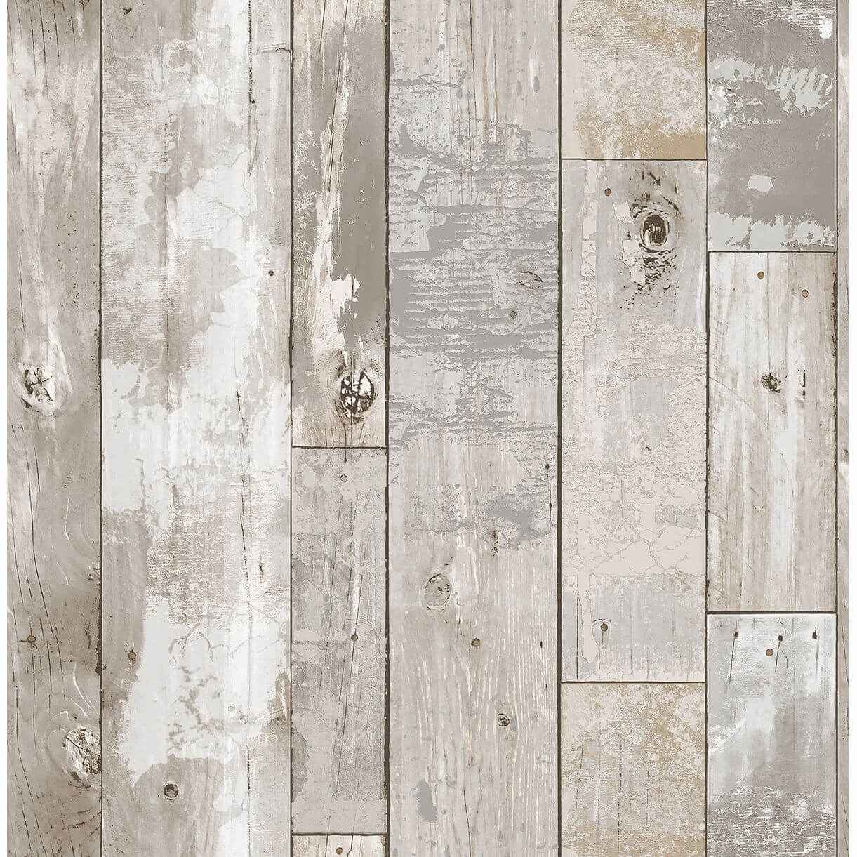 Deena Grey Distressed Wood Wallpaper - York Wallcoverings - 2540-24054