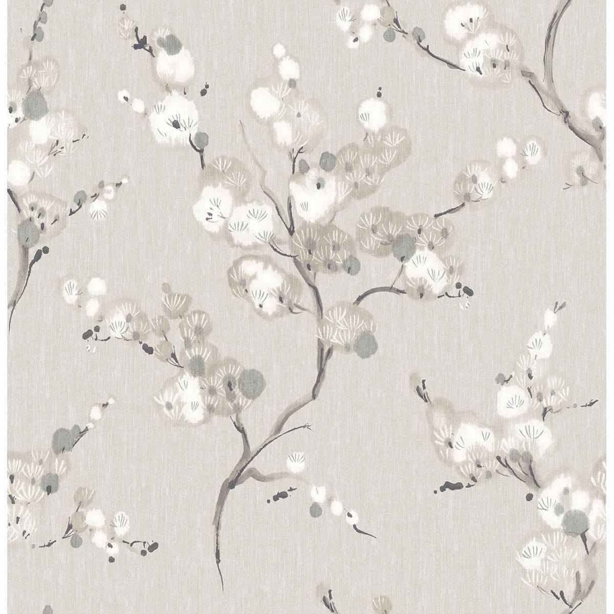 Bliss Taupe Blossom Wallpaper - York Wallcoverings - 2764-24306 - York Wallcoverings Wallpaper