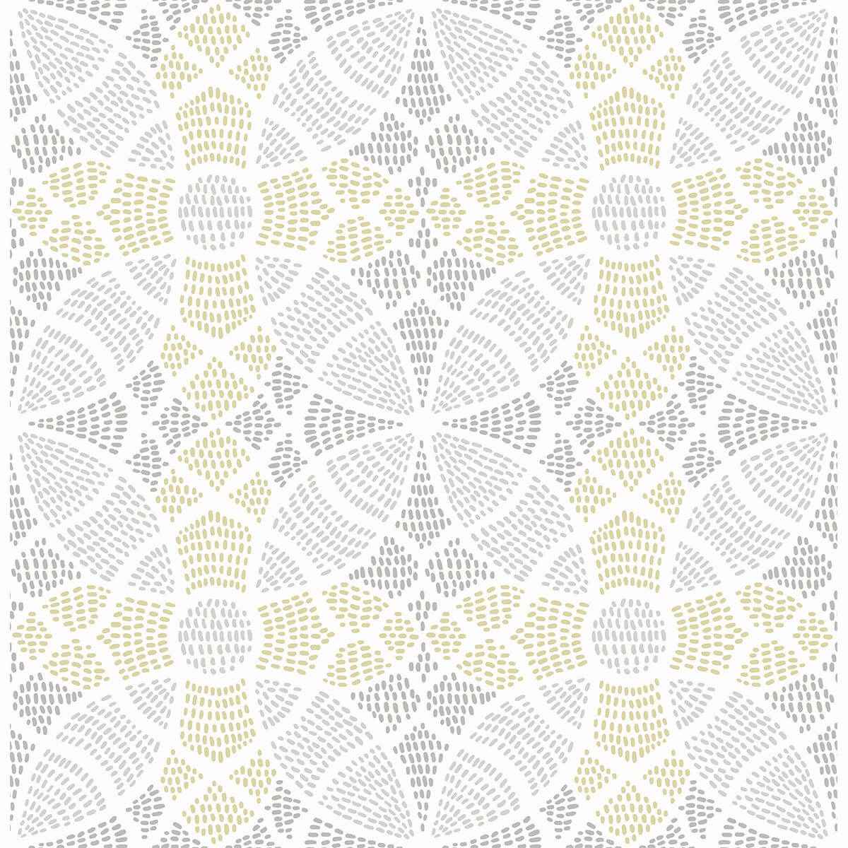 Zazen Yellow Geometric Wallpaper - York Wallcoverings - 2764-24338