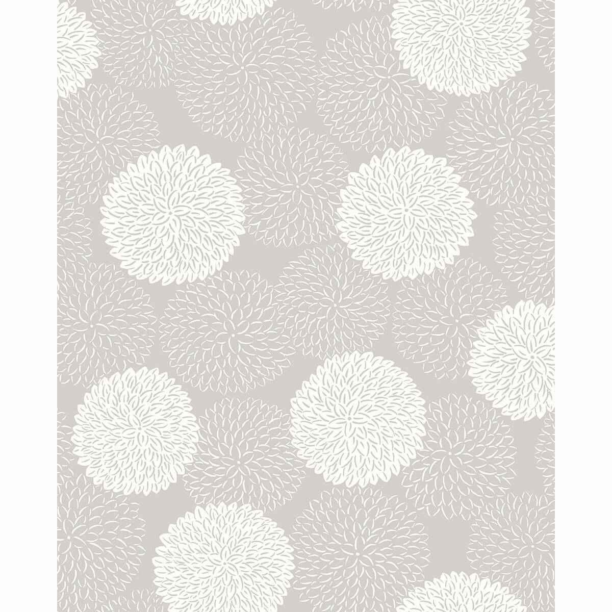Blithe Taupe Floral Wallpaper - York Wallcoverings - 2764-24328 - York Wallcoverings Wallpaper