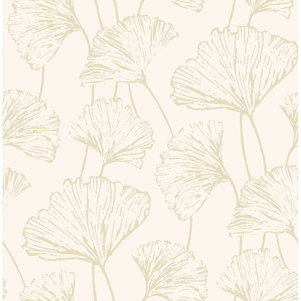 reverie-gold-ginkgo-wallpaper-york-wallcoverings-2764-24316 - York Wallcoverings Wallpaper