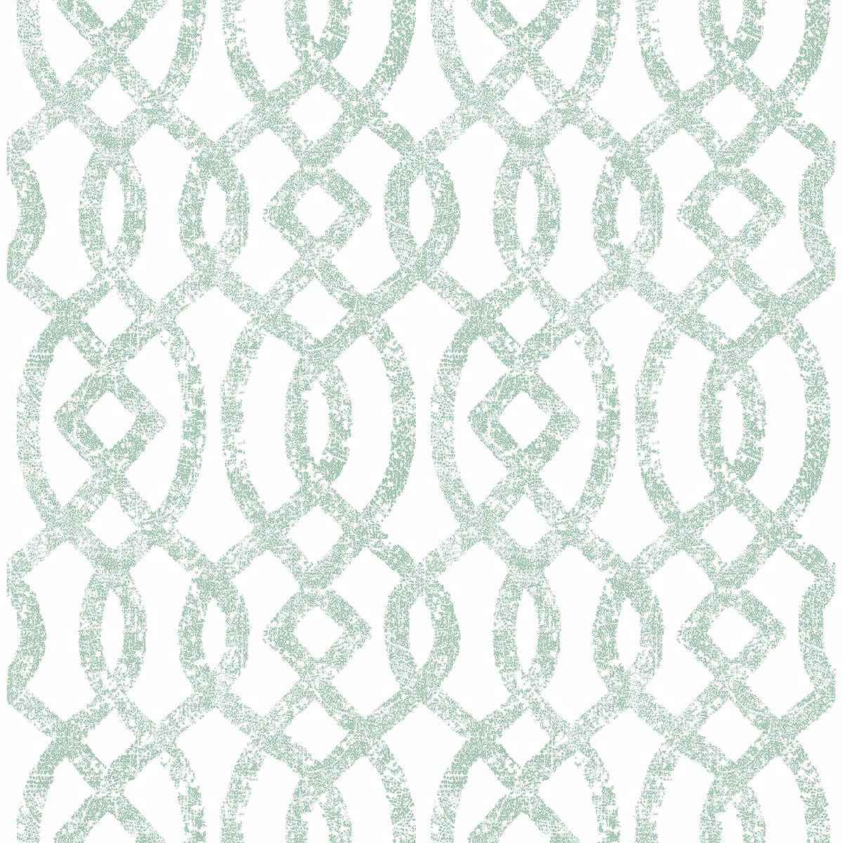 Ethereal Sea Green Trellis Wallpaper - York Wallcoverings - 2793-24726