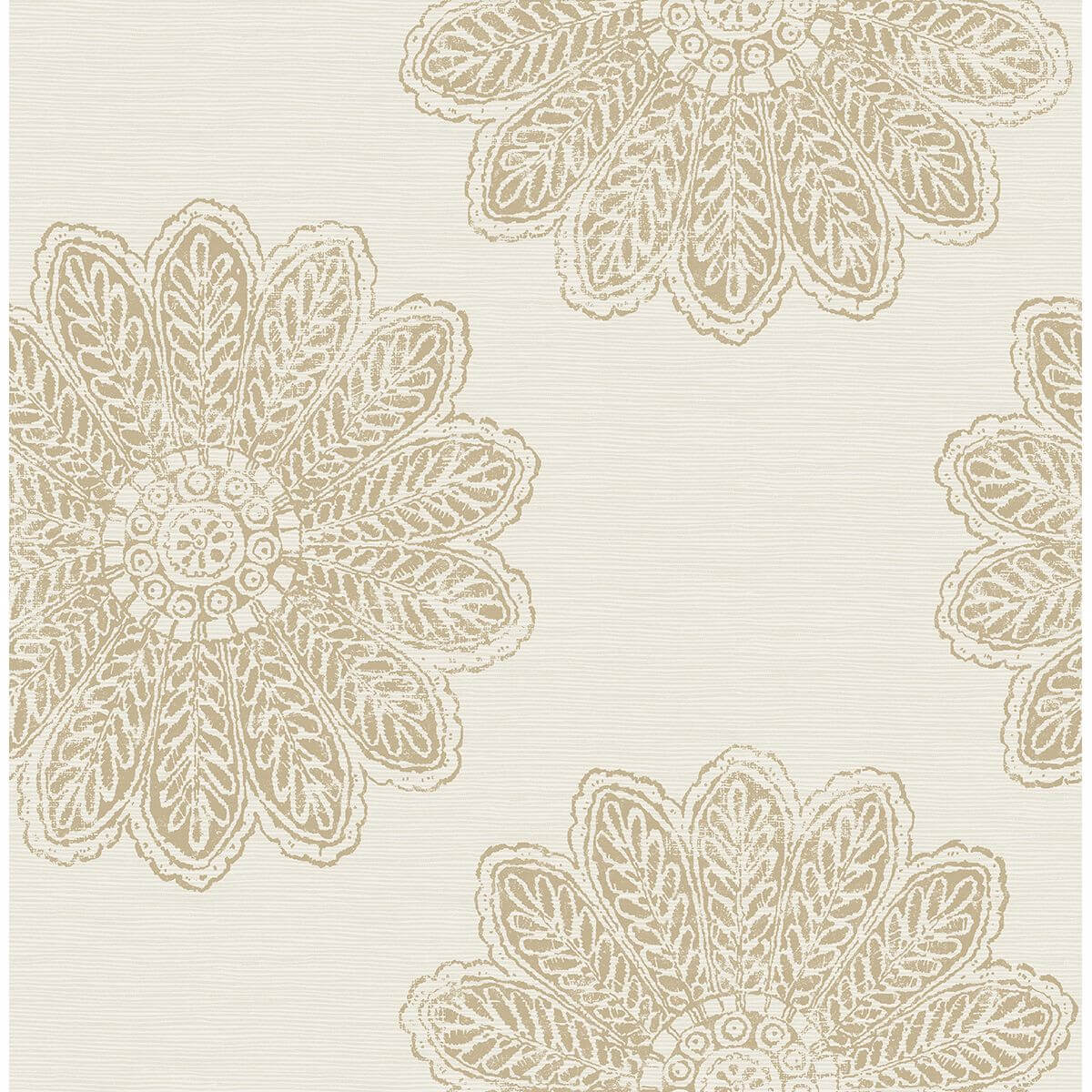 sol-light-brown-medallion-wallpaper-york-wallcoverings-2793-24745 - York Wallcoverings Papel pintado