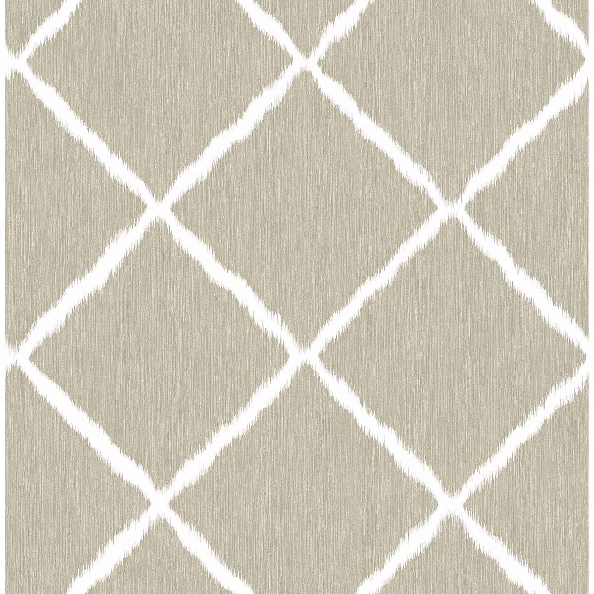 Linen Ikat Trellis Wallpaper - York Wallcoverings - 2785-24812