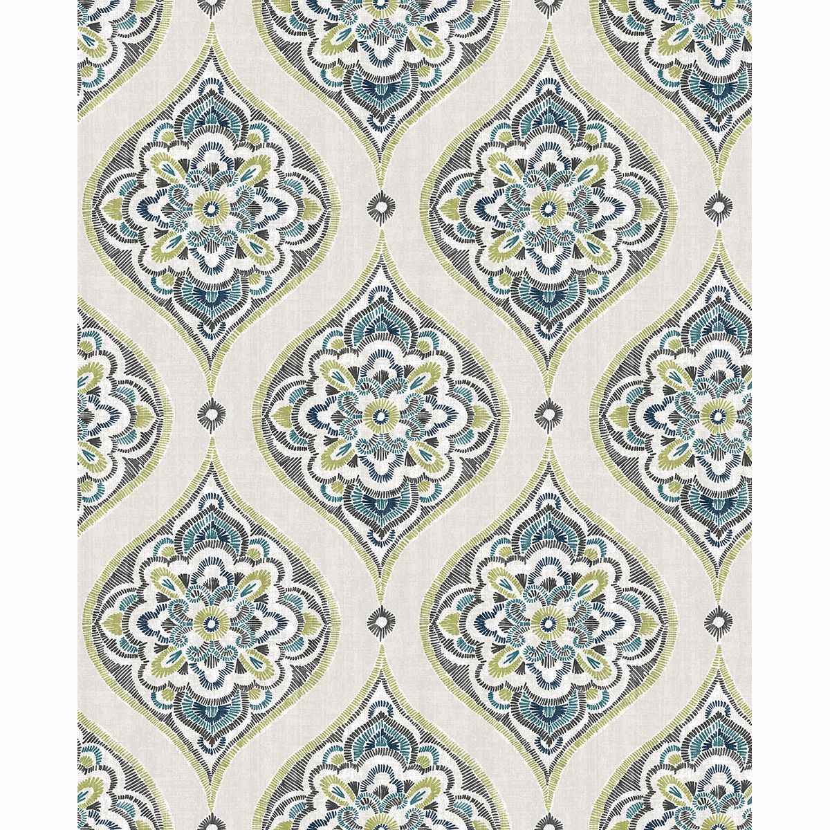 Adele Green Damask Wallpaper - York Wallcoverings - 2821-25148 - York Wallcoverings Wallpaper