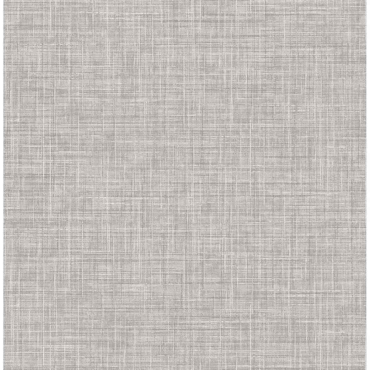 Mendocino Grey Linen Wallpaper - York Wallcoverings - 2821-24270