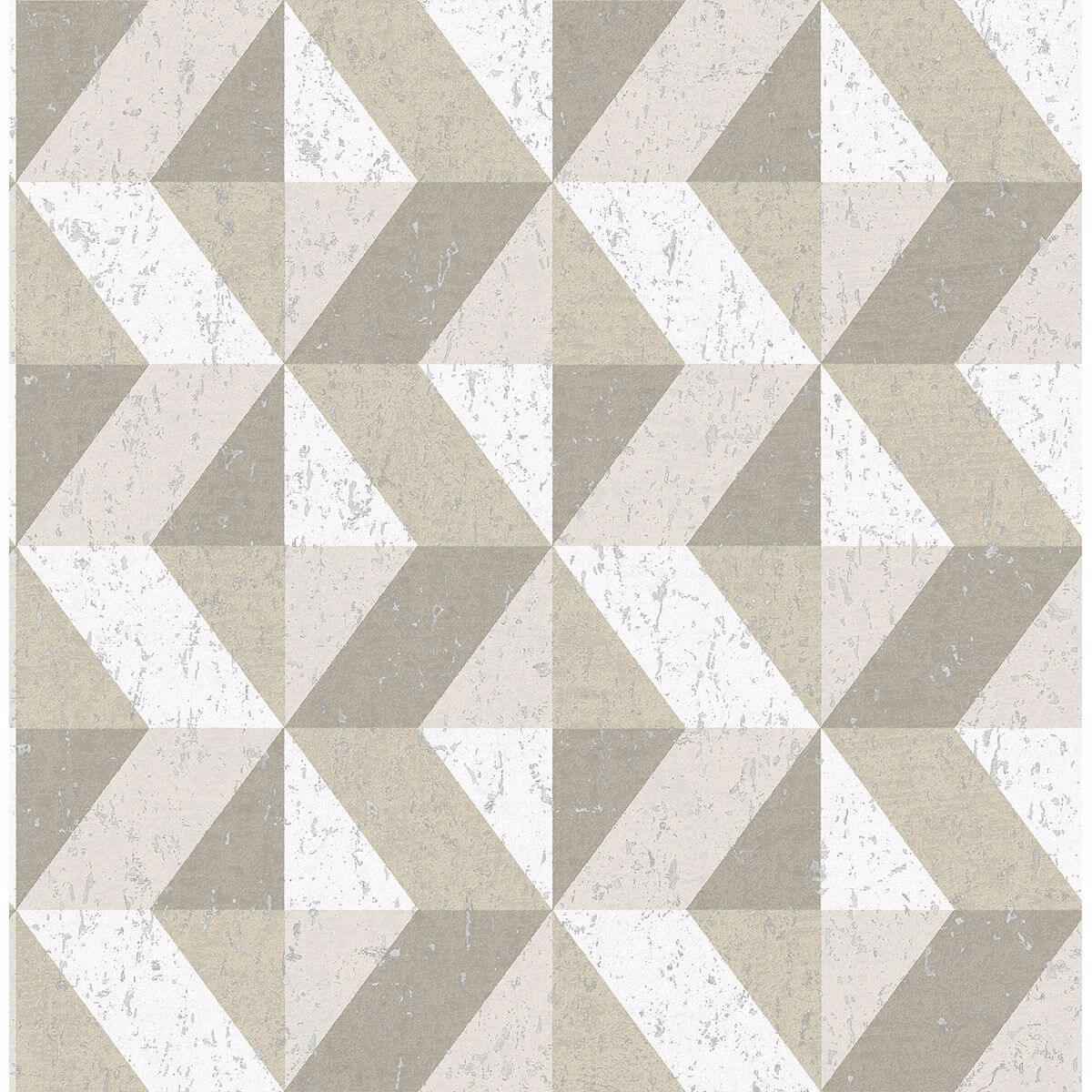 Cerium Neutral Concrete Geometric Wallpaper - York Wallcoverings - 2908-25313 - York Wallcoverings Wallpaper