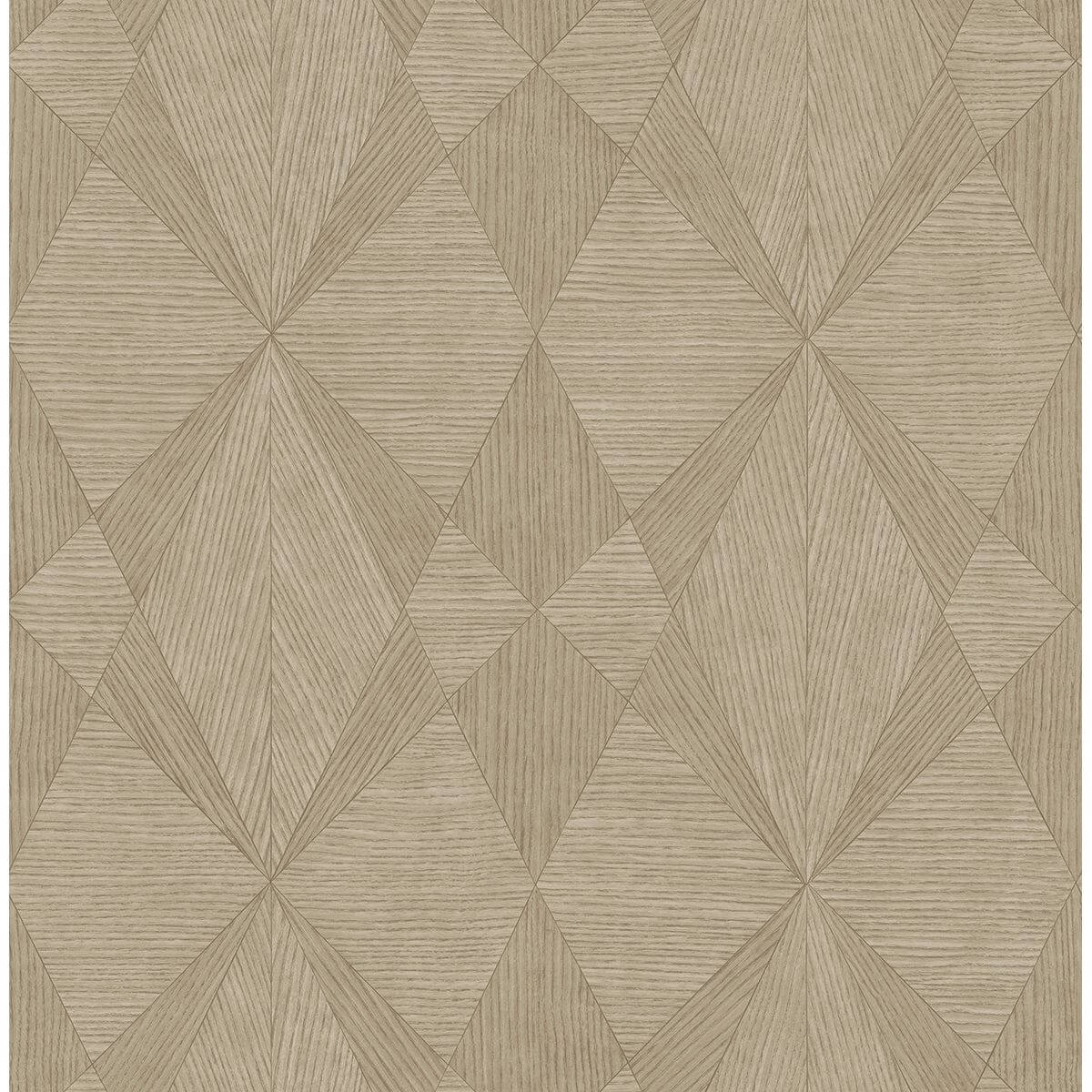 intrinsic-light-brown-geometric-wood-wallpaper-york-wallcoverings-2908-25330 - York Wallcoverings Wallpaper