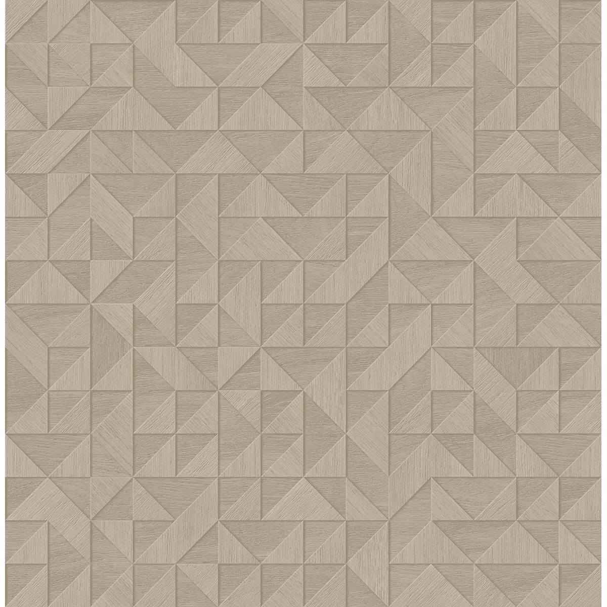 Gallerie Beige Geometric Wood Wallpaper - York Wallcoverings - 2908-25328 - York Wallcoverings Wallpaper