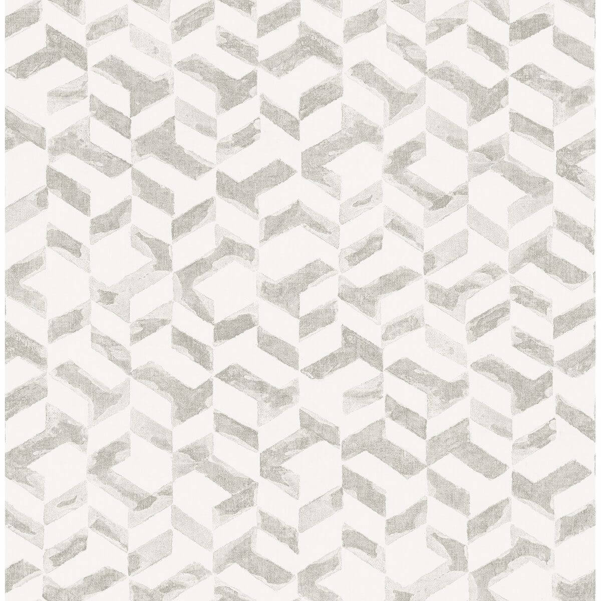 instep-pewter-abstract-geometric-wallpaper-york-wallcoverings-2902-25502 - York Wallcoverings Wallpaper