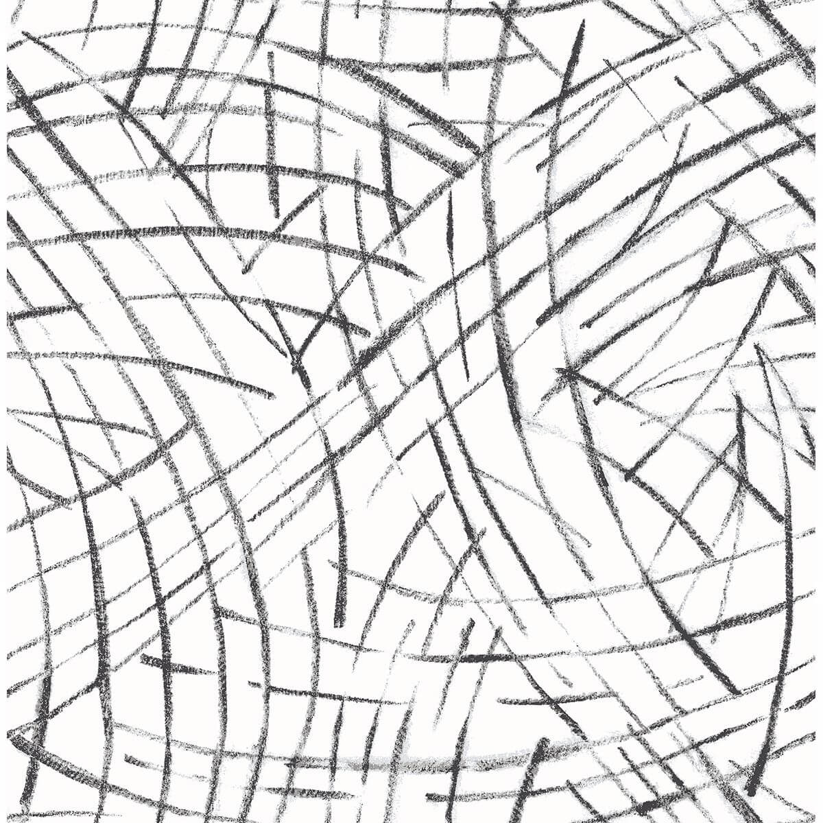 willy-nilly-black-brushstrokes-wallpaper-york-wallcoverings-2902-25506 - York Wallcoverings Wallpaper