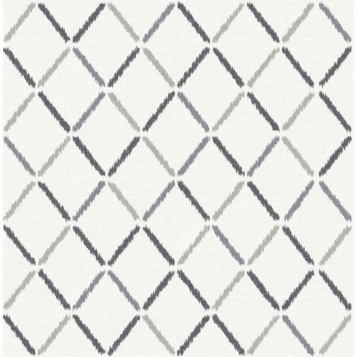 Allotrope Charcoal Linen Geometric Wallpaper - York Wallcoverings - 2902-25534
