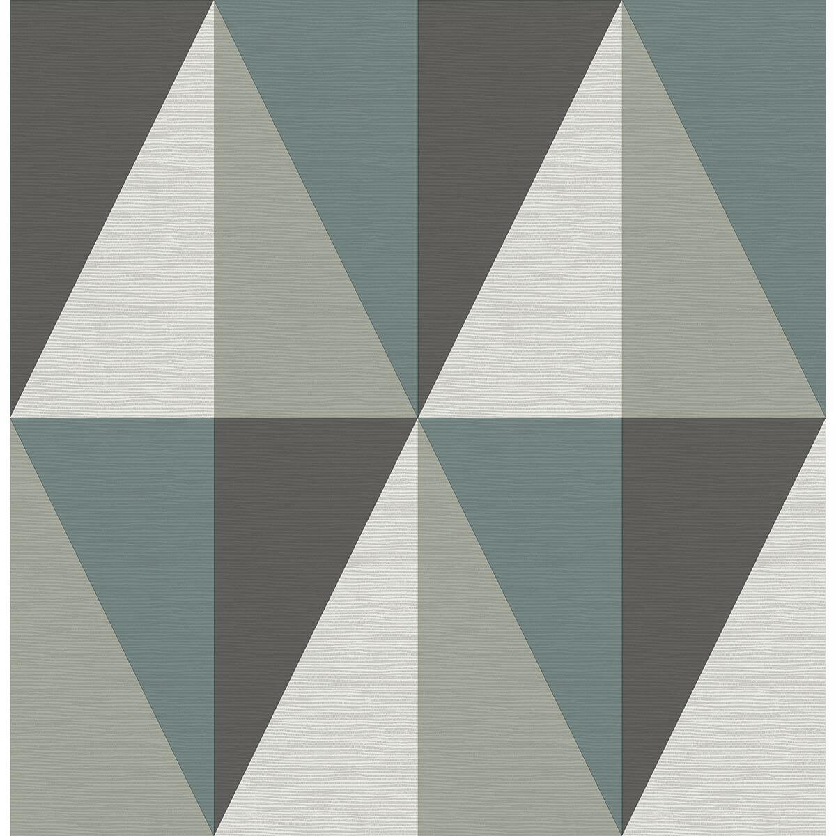 aspect-teal-geometric-faux-grasscloth-wallpaper-york-wallcoverings-2902-25539 - York Wallcoverings Wallpaper
