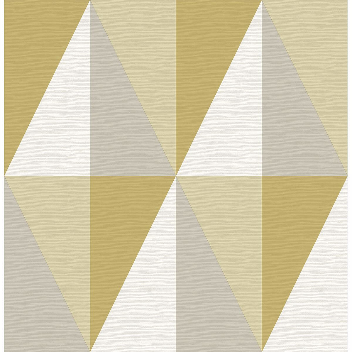 aspect-yellow-geometric-faux-grasscloth-wallpaper-york-wallcoverings-2902-25538 - York Wallcoverings Wallpaper