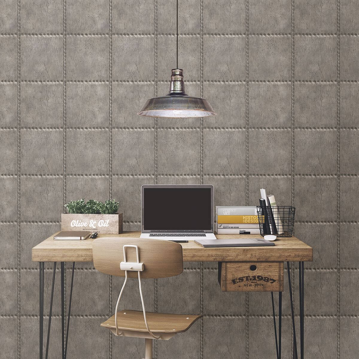hale-pewter-sheet-metal-wallpaper-york-wallcoverings-2922-22343 - York Wallpaper Wallpaper
