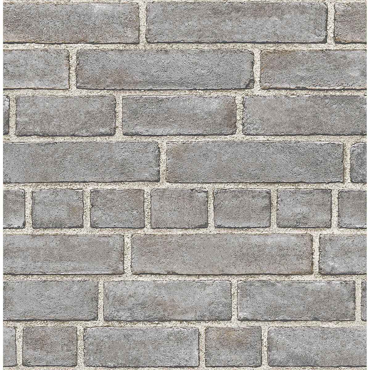 Façade Grey Brick Wallpaper - York Wallcoverings - 2922-24050 - York Wallcoverings Wallpaper