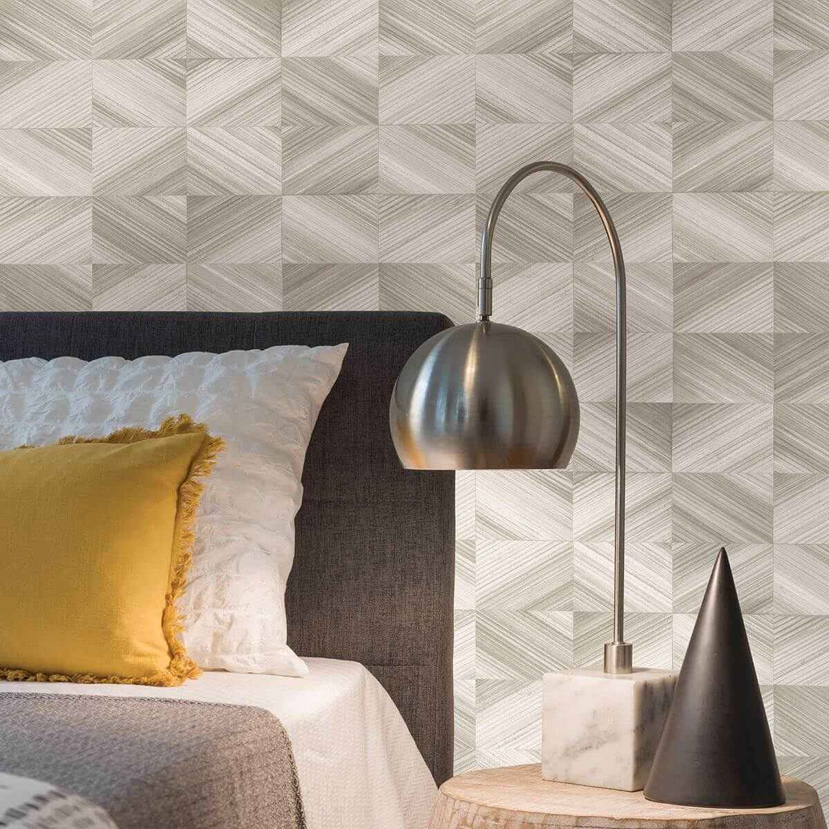 Stratum Taupe Geometric Wood Wallpaper - York Wallcoverings - 2922-25377 - York Wallcoverings Wallpaper