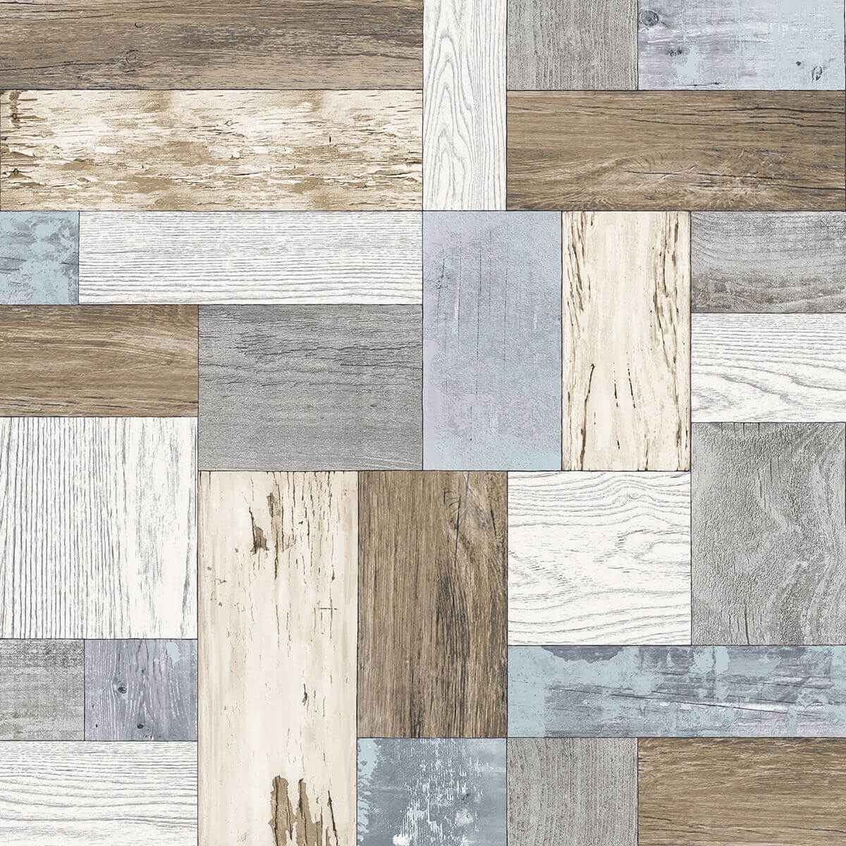 Knock on Wood Multicolor Distressed Wallpaper - York Wallcoverings - 2922-25384