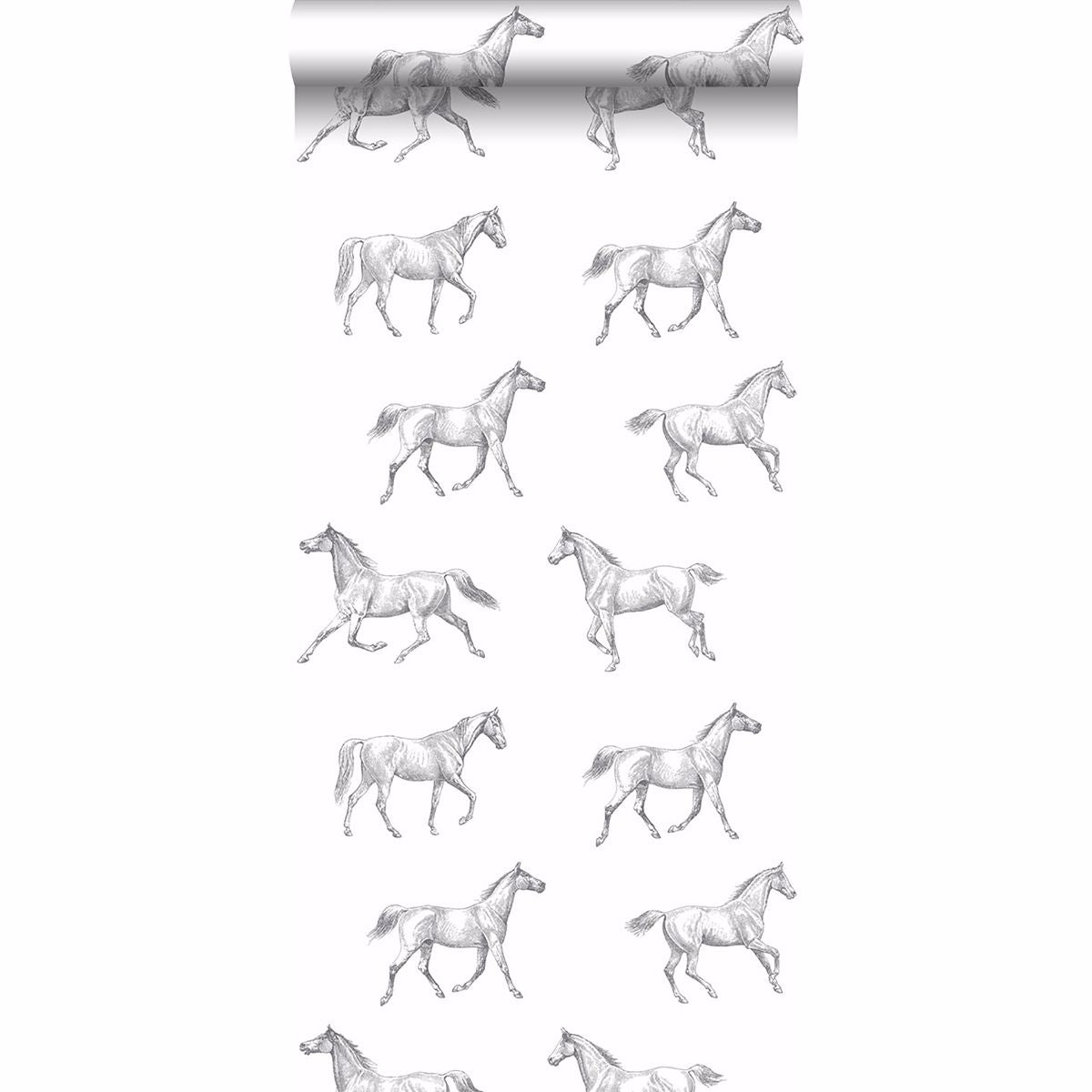 burnett-off-white-horses-wallpaper-york-wallcoverings-dd128807 - York Wallcoverings Wallpaper