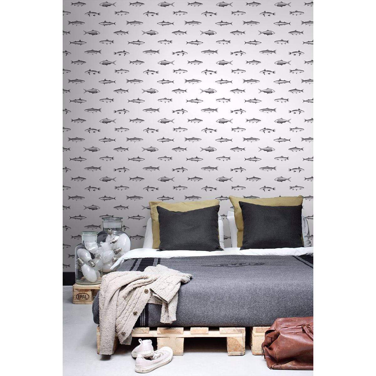 fiyero-off-white-fish-wallpaper-york-wallcoverings-dd138967 - York Wallcoverings Wallpaper