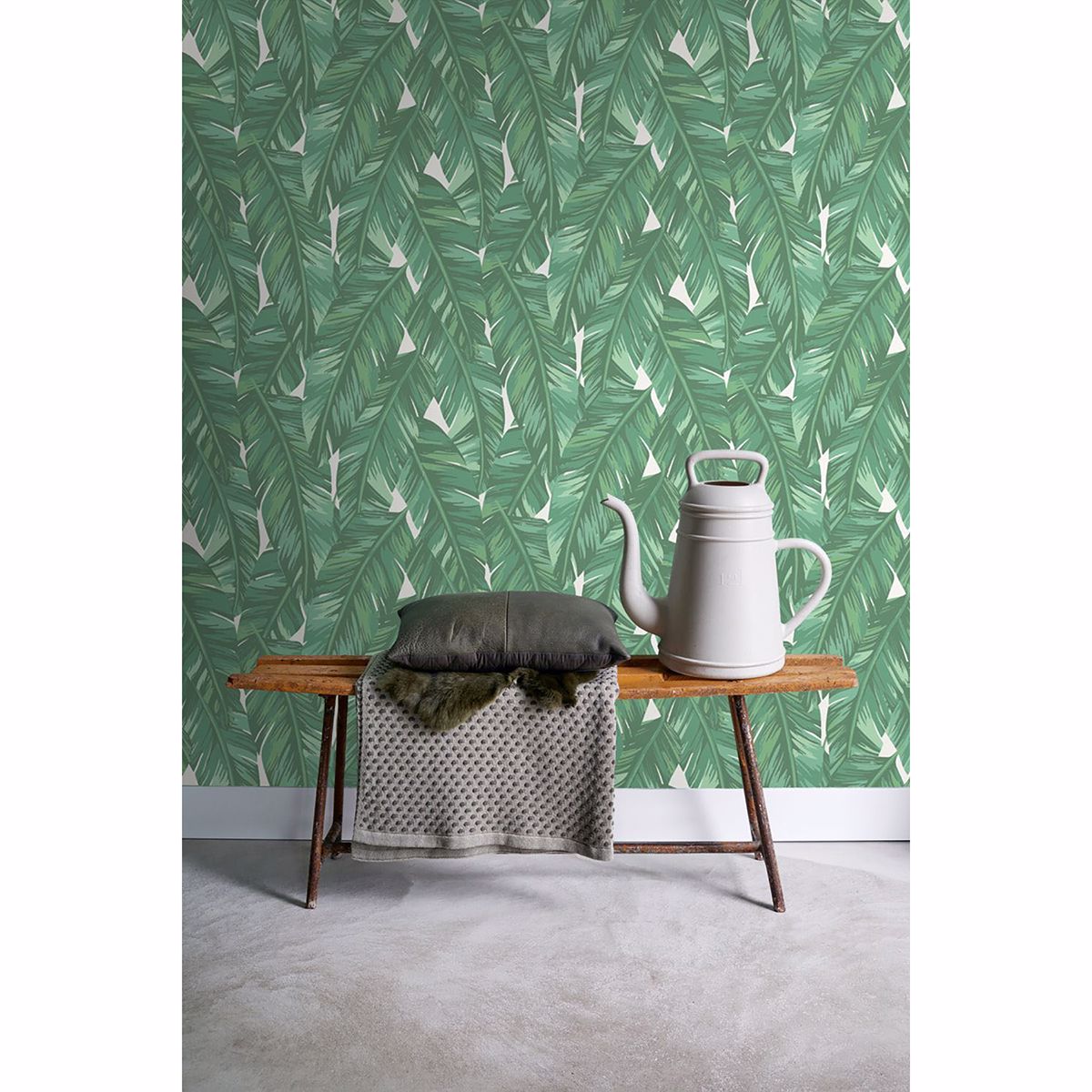 dumott-green-tropical-leaves-wallpaper-york-wallcoverings-dd139014 - York Wallcoverings Wallpaper