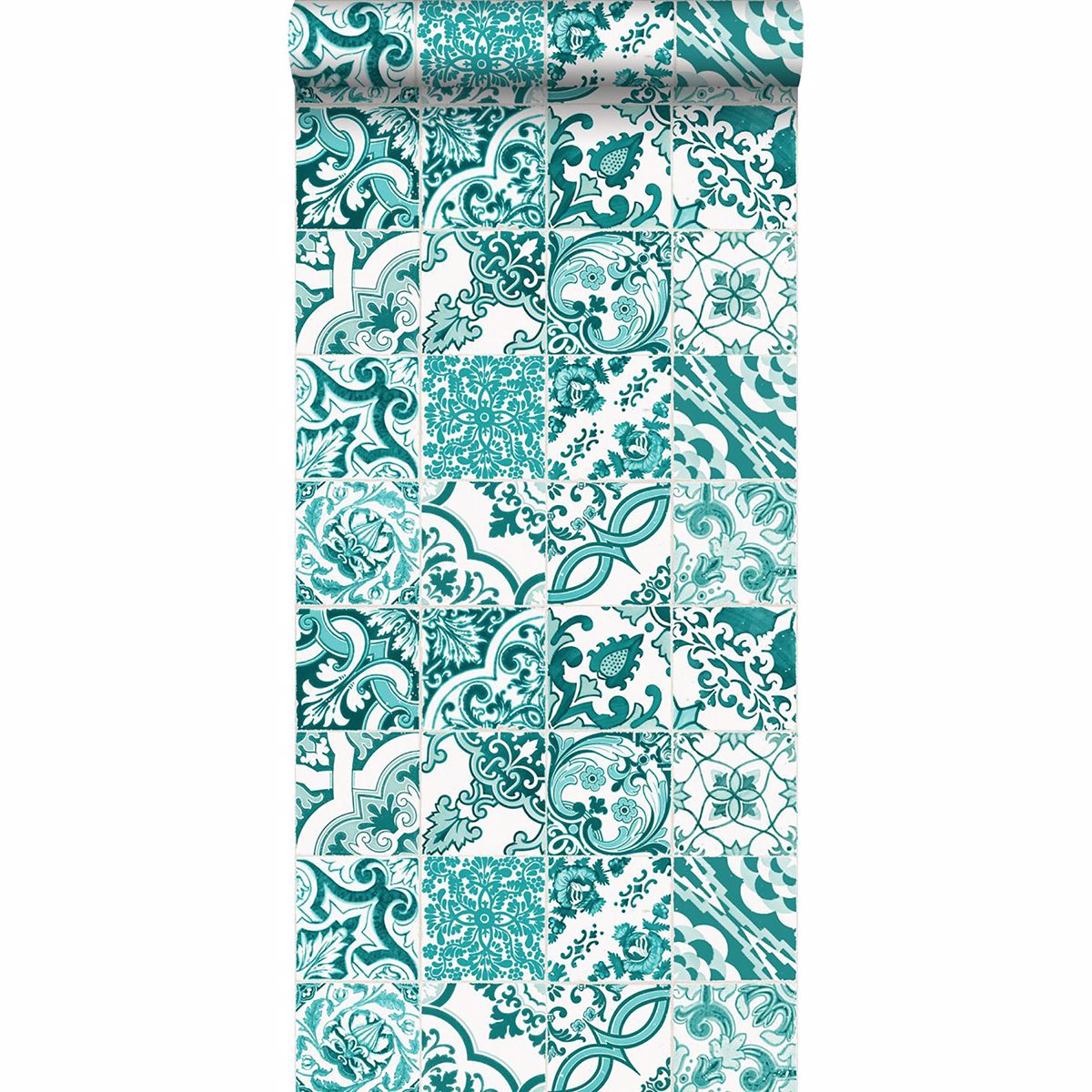cohen-turquoise-tile-wallpaper-york-wallcoverings-dd148635 - York Wallcoverings Wallpaper