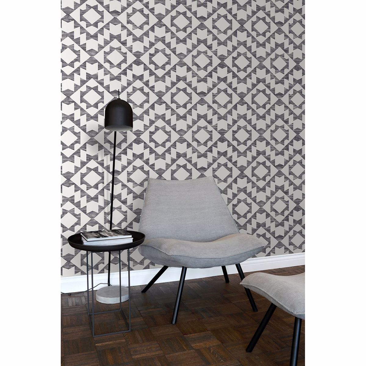 fantine-black-geometric-wallpaper-york-wallcoverings-dd148677 - York Wallcoverings Wallpaper