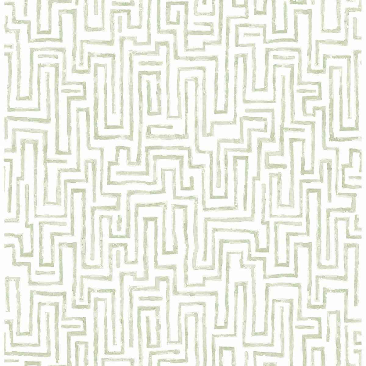 Ramble Sage Geometric Wallpaper - York Wallcoverings - 2861-25702