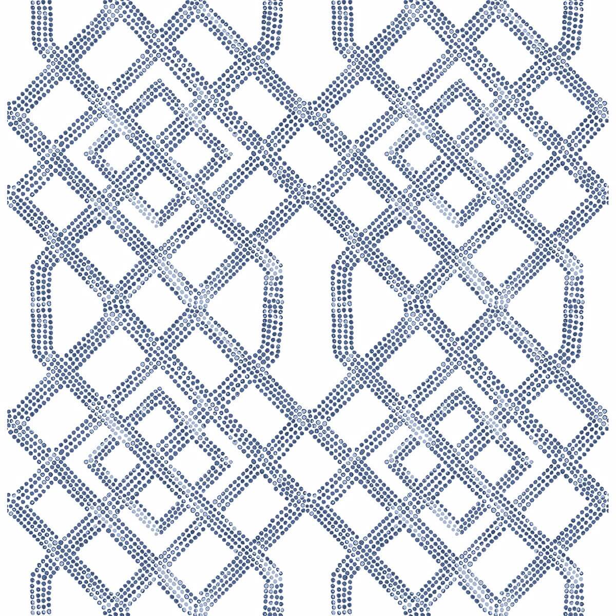 traverse-blue-trellis-wallpaper-york-wallcoverings-2861-25708 - York Wallcoverings Wallpaper