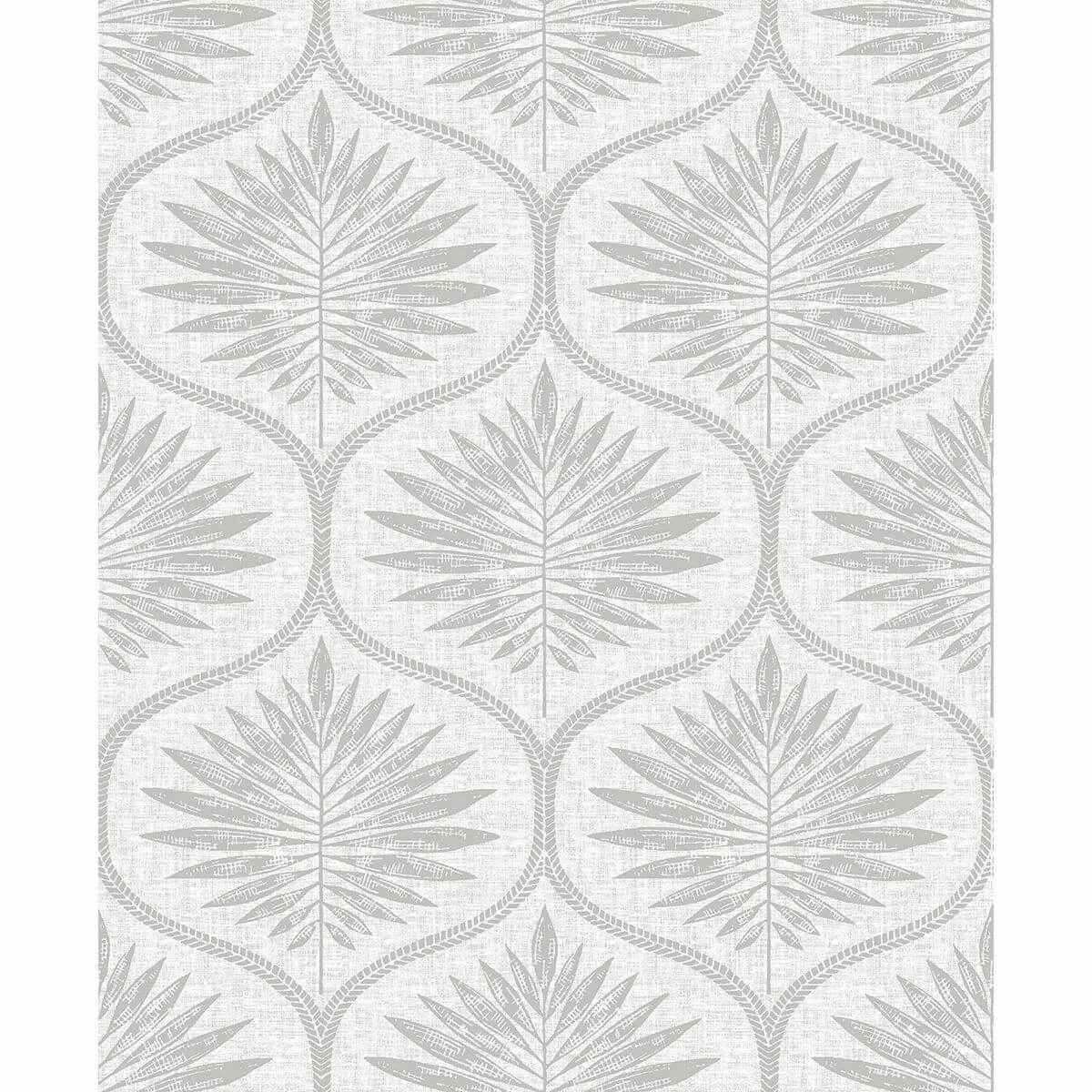 Laurel Light Grey Ogee Wallpaper - York Wallcoverings - 2861-25720 - York Wallcoverings Wallpaper