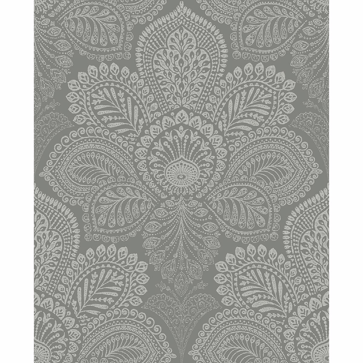 triumph-grey-medallion-wallpaper-york-wallcoverings-2861-25728 - York Wallcoverings Wallpaper