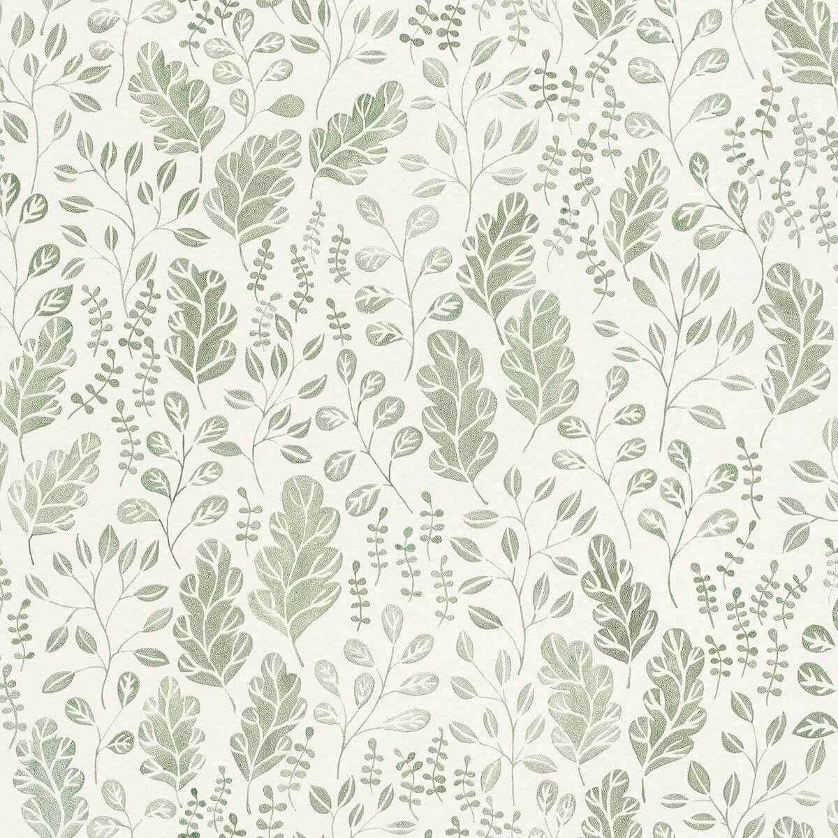 Isha Green Leaf Wallpaper - York Wallcoverings - 2948-27014