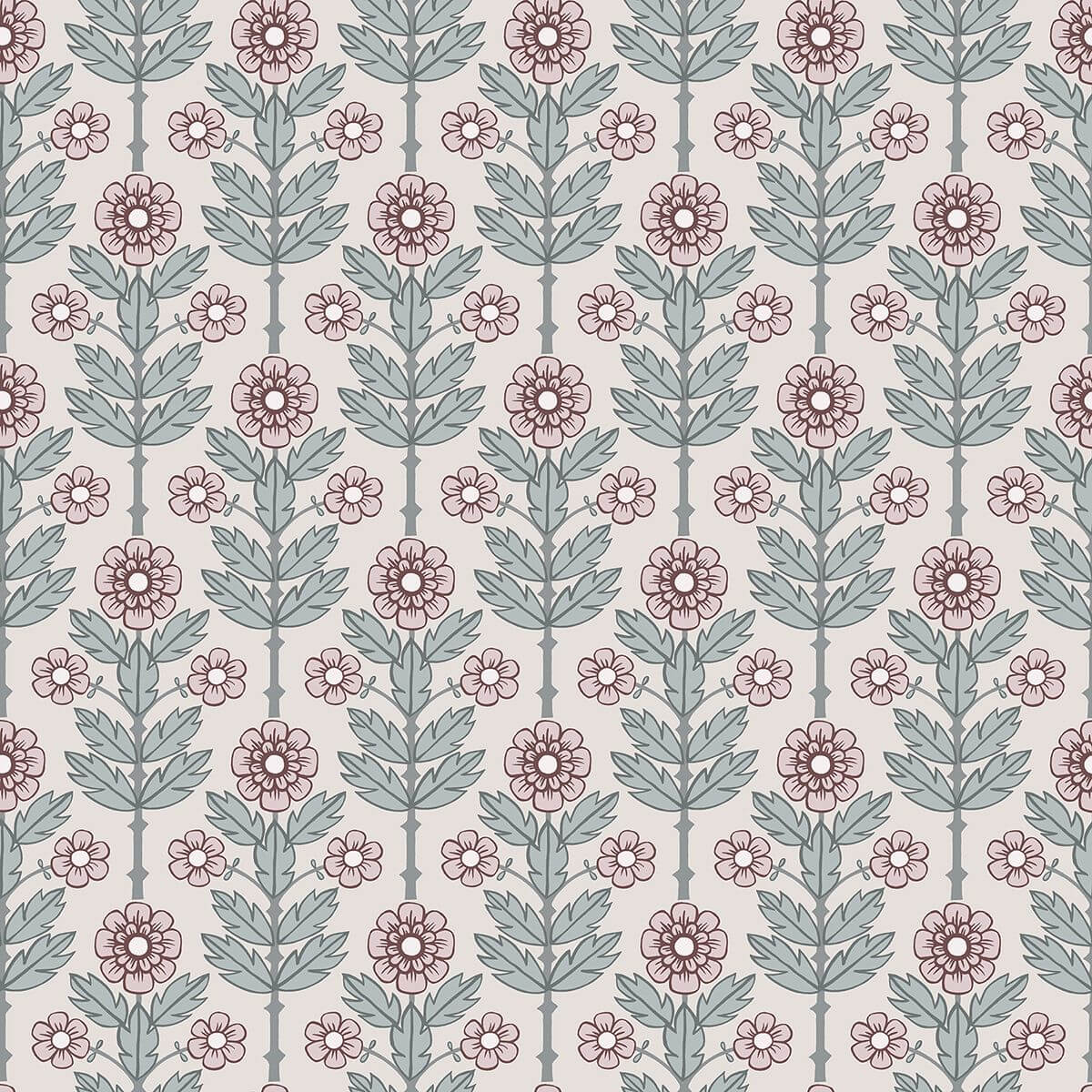 aya-eggshell-floral-wallpaper-york-wallcoverings-2948-28007 - York Wallcoverings Wallpaper