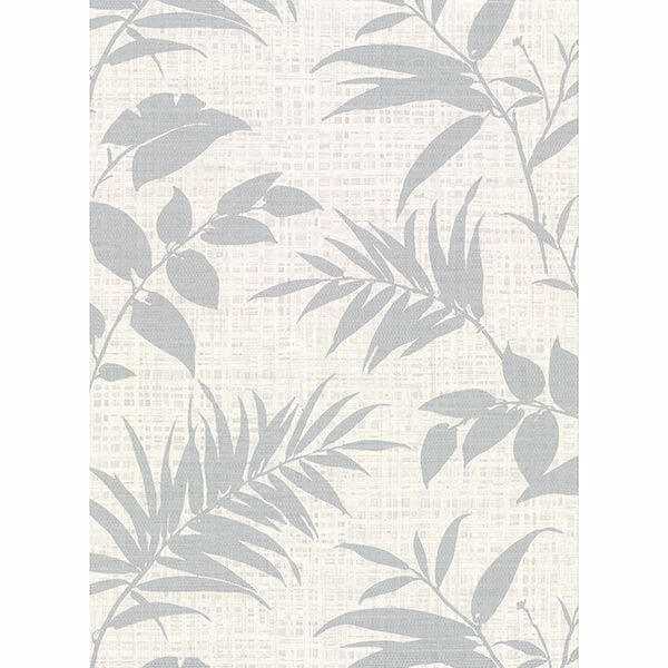 chandler-off-white-botanical-faux-grasscloth-wallpaper-york-wallcoverings-2921-50810 - York Wallpaper Wallpaper