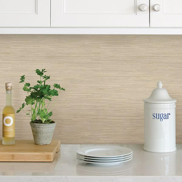 tibetan-grasscloth-cream-peel-and-stick-wallpaper-york-wallcoverings-nus3336 - York Wallcoverings Wallpaper