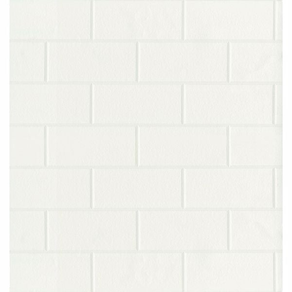 bettina-white-paintable-subway-tile-wallpaper-york-wallcoverings-2904-21399 - York Wallpaper Wallpaper