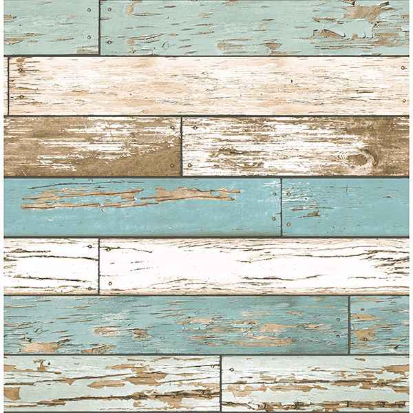 Juda Blue Scrap Wood Wallpaper - York Wallcoverings - 2904-22318 - York Wallcoverings Wallpaper