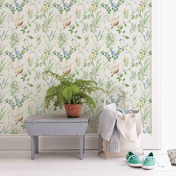 Imperial Garden Green Botanical Wallpaper - York Wallcoverings - 2904-24173 - York Wallcoverings Wallpaper