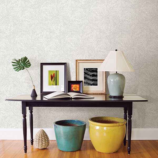 Vatten Platinum Geometric Wallpaper - York Wallcoverings - 2904-24523 - York Wallcoverings Wallpaper