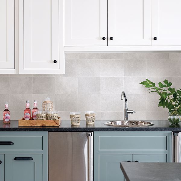 cecelia-light-grey-faux-tile-wallpaper-york-wallcoverings-2904-24908 - York Wallcoverings Wallpaper