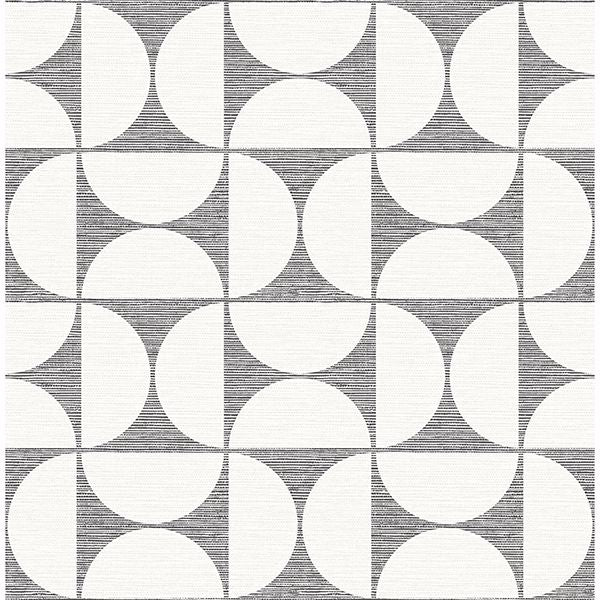 deedee-black-geometric-faux-grasscloth-wallpaper-york-wallcoverings-2904-25672 - York Wallcoverings Papel pintado