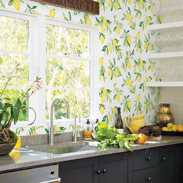limon-chartreuse-fruit-wallpaper-york-wallcoverings-2904-25686 - York Wallpaper Wallpaper