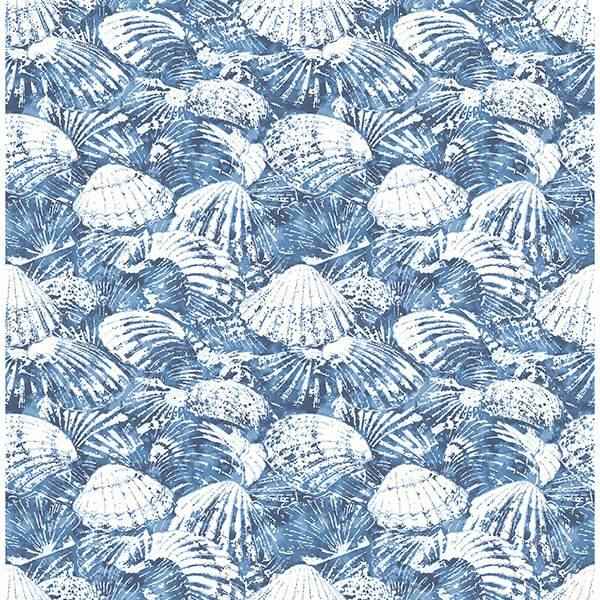 Surfside Blue Shells Wallpaper - York Wallcoverings - 2904-25691 - York Wallcoverings Wallpaper