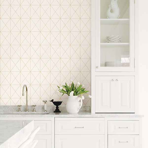 Intersection Gold Diamond Wallpaper - York Wallcoverings - 2904-78002 - York Wallcoverings Wallpaper