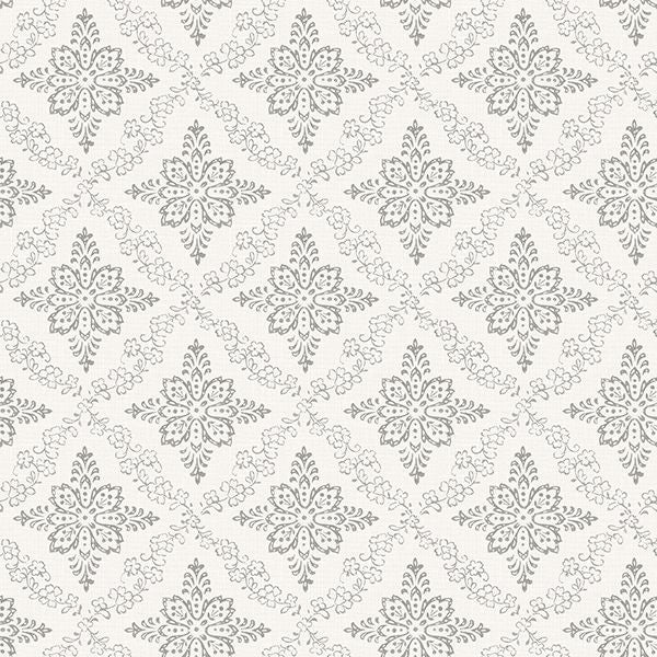 wynonna-light-grey-geometric-floral-wallpaper-york-wallcoverings-3119-13531 - York Wallpaper Wallpaper