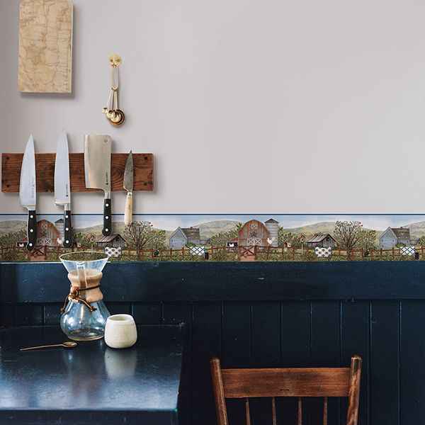 Clarksville Blue Farm Wallpaper - York Wallcoverings - 3119-13572B - York Wallcoverings Wallpaper