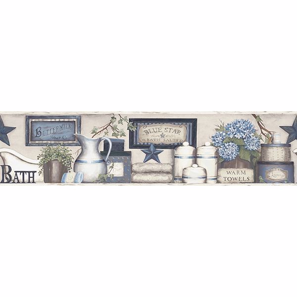 country-bath-blue-rustic-wallpaper-york-wallcoverings-3119-63104b - York Wallcoverings Wallpaper