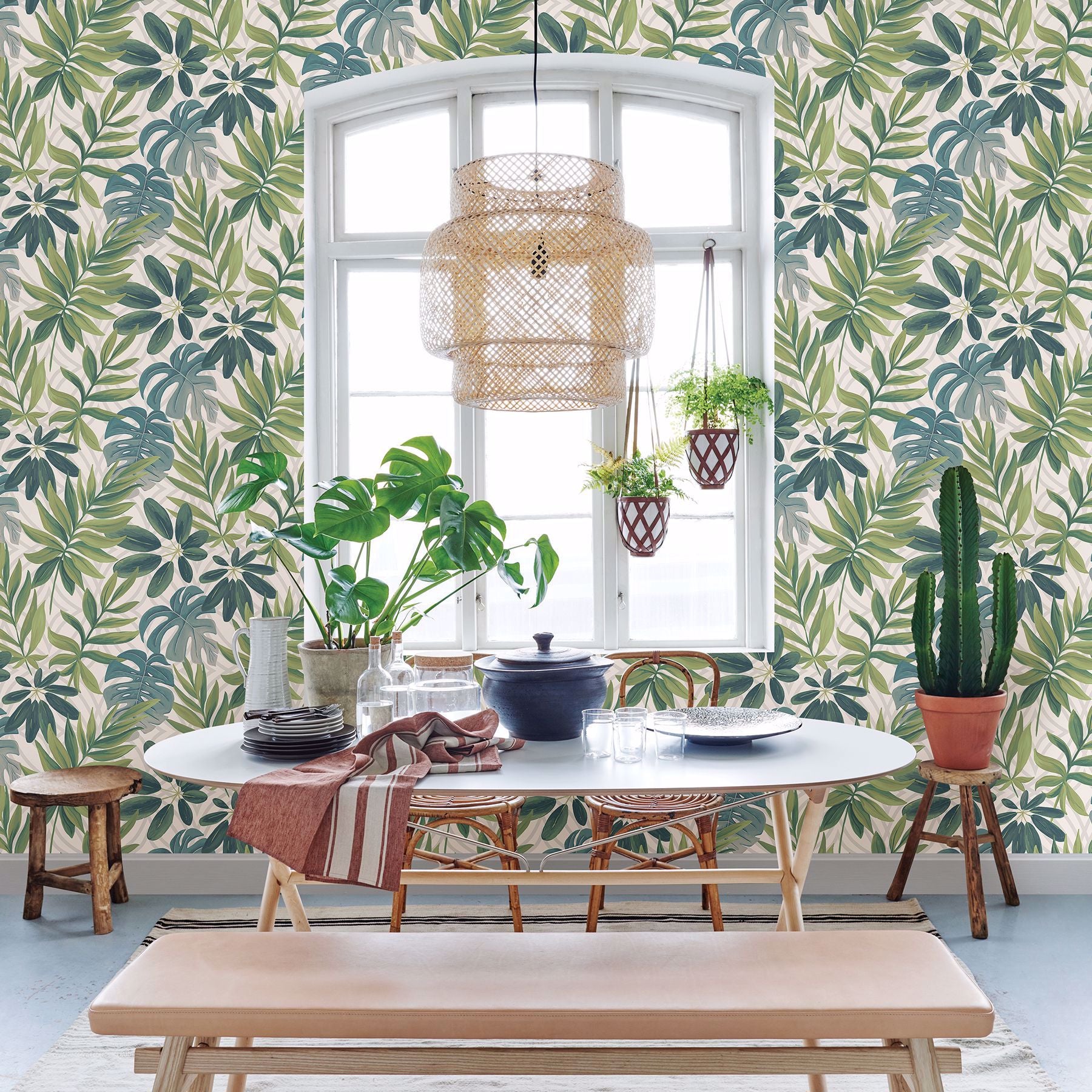 nocturnum-green-leaves-wallpaper-york-wallcoverings-2904-24200 - York Wallcoverings Wallpaper
